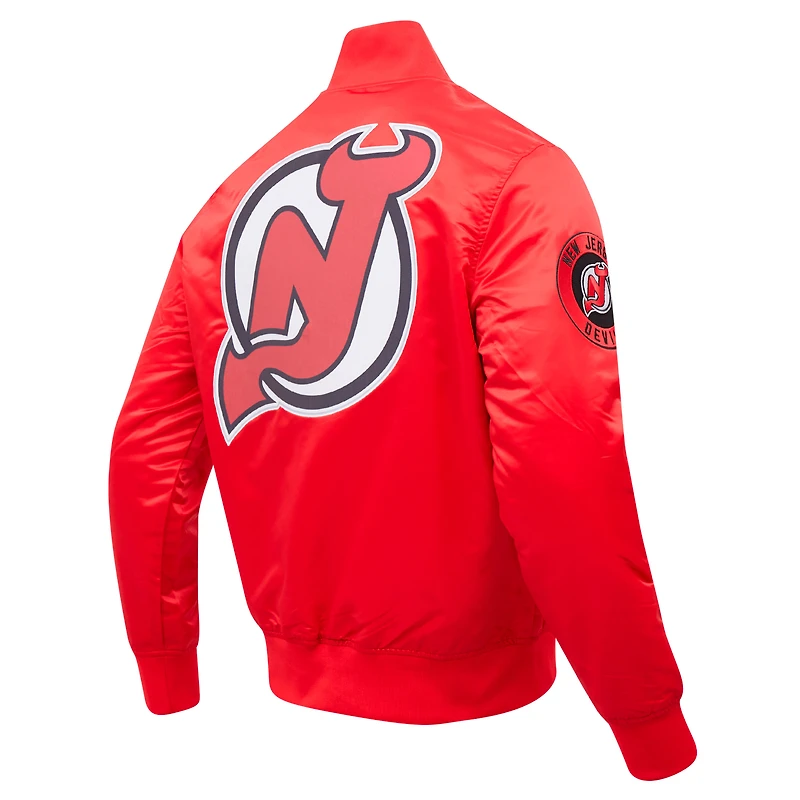 Men's Pro Standard Red New Jersey Devils Classic Satin Full-Snap Jacket
