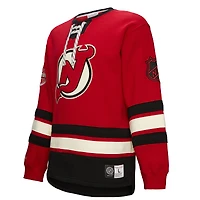 Men's Red New Jersey Devils Heritage Lace-Up Pullover Sweatshirt