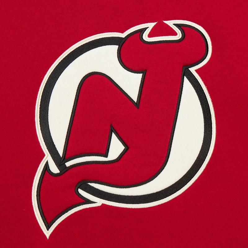 Men's Red New Jersey Devils Heritage Lace-Up Pullover Sweatshirt