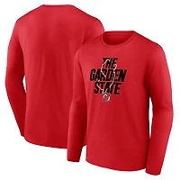 T-shirt à manches longues rouge pour homme, motif natif des Devils du New Jersey