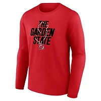 Men's  Red New Jersey Devils Native Long Sleeve T-Shirt