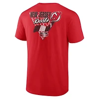 T-shirt rouge pour homme des Devils du New Jersey, « Net Slap »