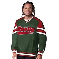 Veste pull à col en V verte pour homme des Devils du New Jersey