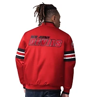 Men's Starter Red New Jersey Devils Scout I Full-Snap Varsity Jacket
