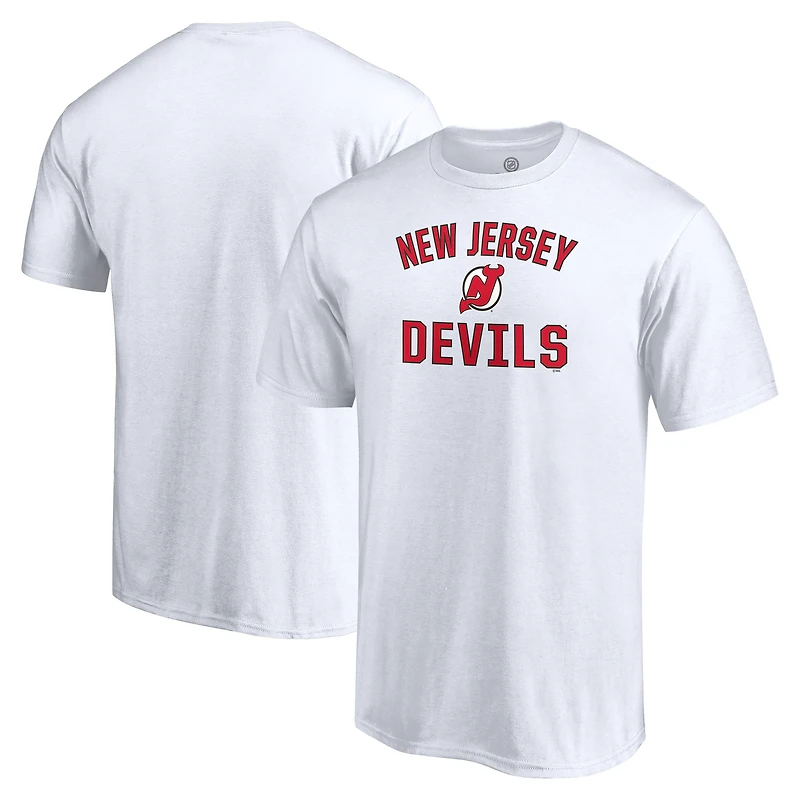 Men's  White New Jersey Devils Victory Arch T-Shirt
