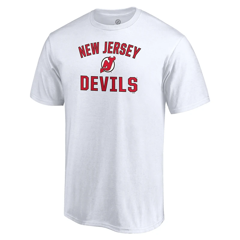 Men's  White New Jersey Devils Victory Arch T-Shirt