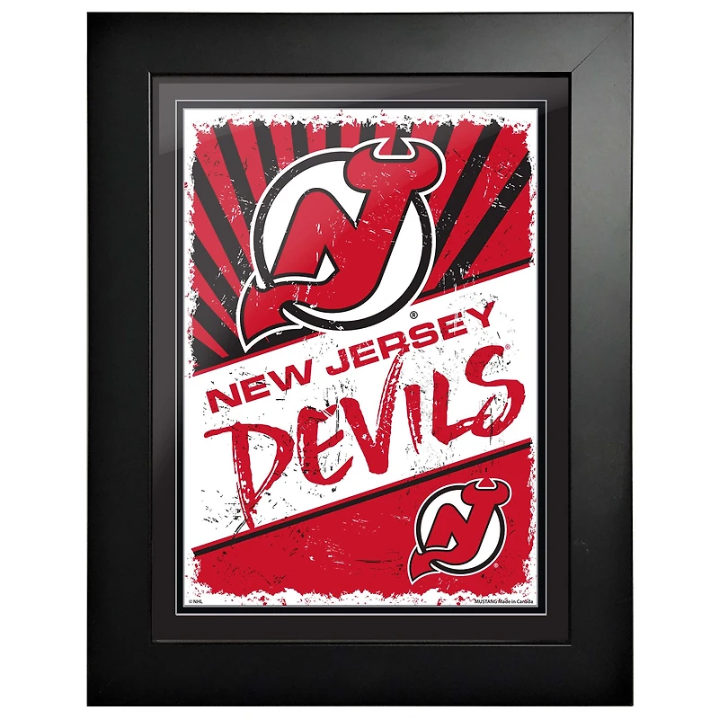 Devils du New Jersey - Art encadré classique 12'' x 16''
