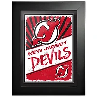 Devils du New Jersey - Art encadré classique 12'' x 16''
