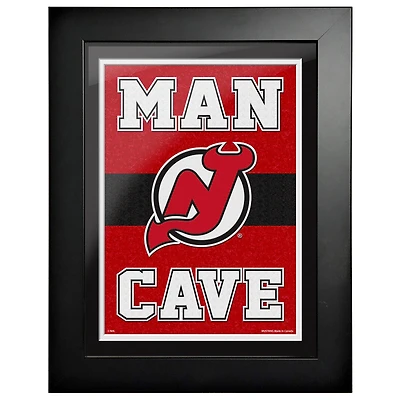 New Jersey Devils - 12'' x 16'' Man Cave Framed Artwork