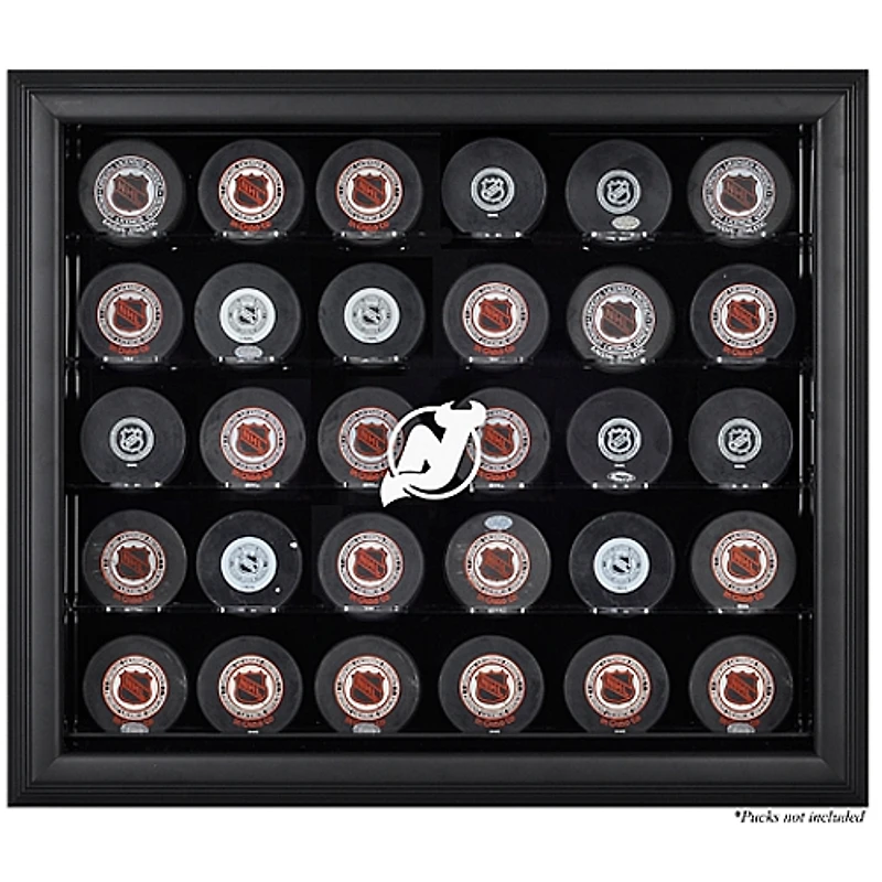 New Jersey Devils 30-Puck Black Display Case