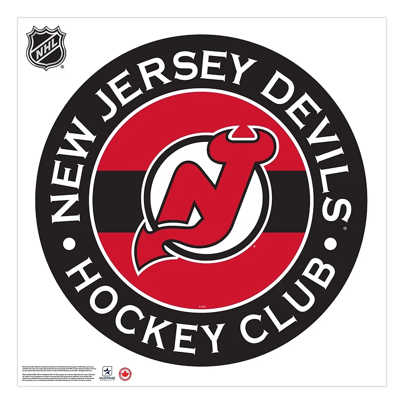 Devils du New Jersey - 36'' x 36'' Team Repositional Stripe Design Vinyl Sticker Mural