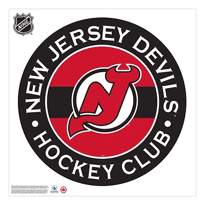 Devils du New Jersey - 36'' x 36'' Team Repositional Stripe Design Vinyl Sticker Mural