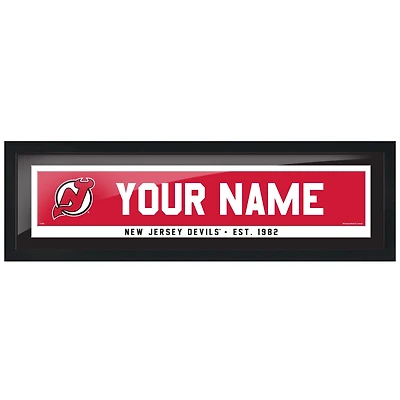 Devils du New Jersey - Cadre photo de personnalisation d'équipe 6'' x 22''
