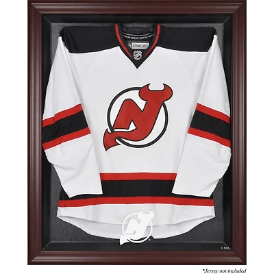 Vitrine de présentation encadrée en acajou pour maillot des Devils du New Jersey