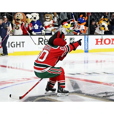 Photographie non signée de célébration but des Devils du New Jersey N.J. Devil