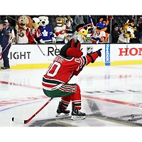 Photographie non signée de célébration but des Devils du New Jersey N.J. Devil