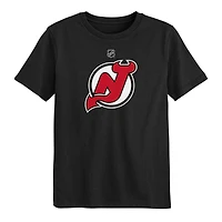 T-shirt noir à logo principal des New Jersey Devils pour enfants d'âge préscolaire Outerstuff