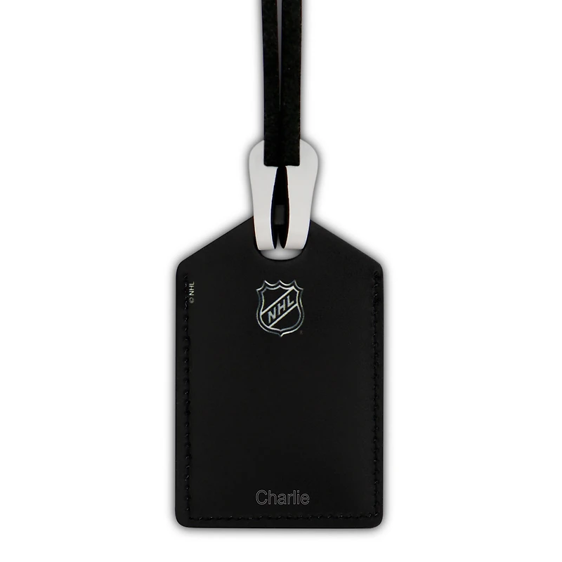 Étiquette de bagage en cuir personnalisée Devils du New Jersey rouge