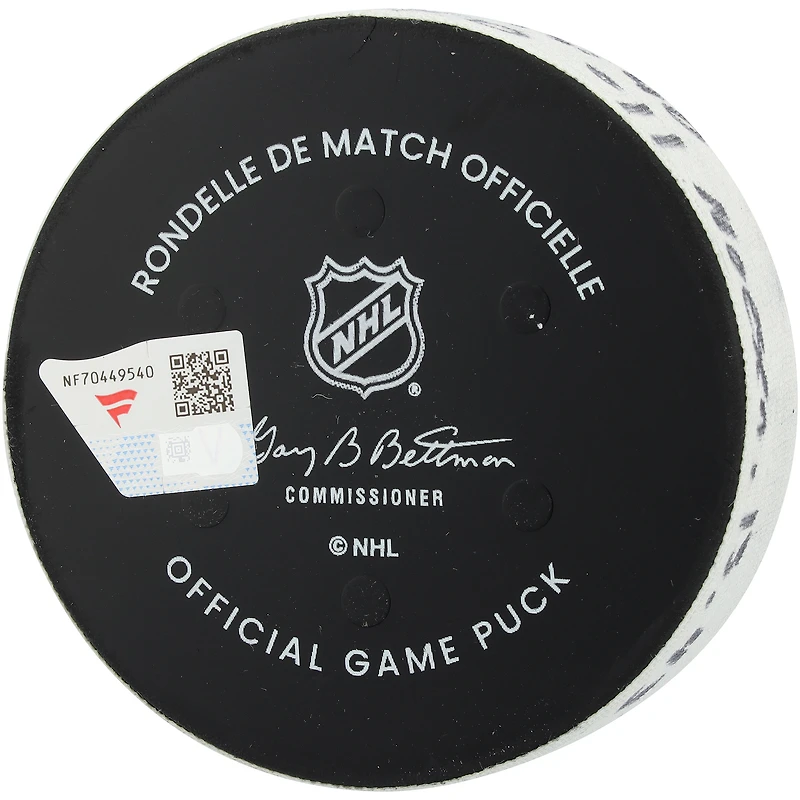 Stefan Noesen New Jersey Devils Game-Used Goal Puck vs. Utah Mammoth on December 19, 2025