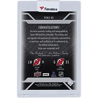 Taylor Hall & Cory Schneider New Jersey Devils Autographed 2016-17 Upper Deck Black Pro Penmenship Combos Gold Ink #PEN2-HS #10/20 Card