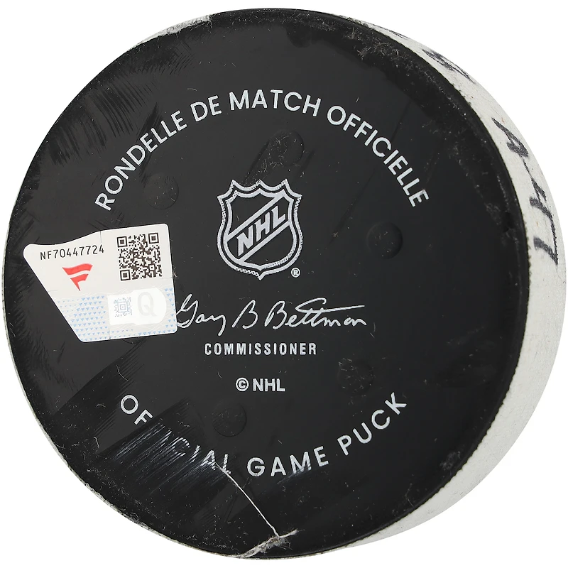 Timo Meier New Jersey Devils Game-Used Goal Puck from March 18, 2026 vs. New York Rangers