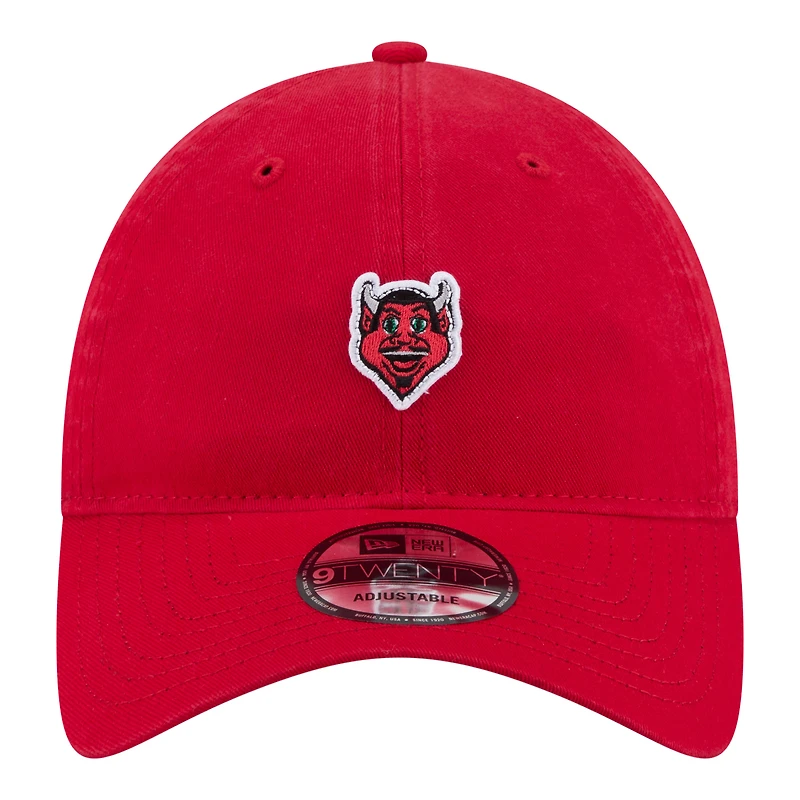 Casquette unisexe New Era rouge New Jersey Devils avec écusson mascotte 9TWENTY