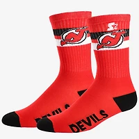 Unisex Starter  New Jersey Devils Team Color Two-Stripe Crew Socks