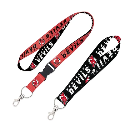 WinCraft New Jersey Devils Lot de 2 cordons avec boucle amovible et sangle pour clés
