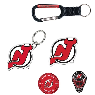Lot de 5 porte-clés et aimants pour réfrigérateur WinCraft New Jersey Devils