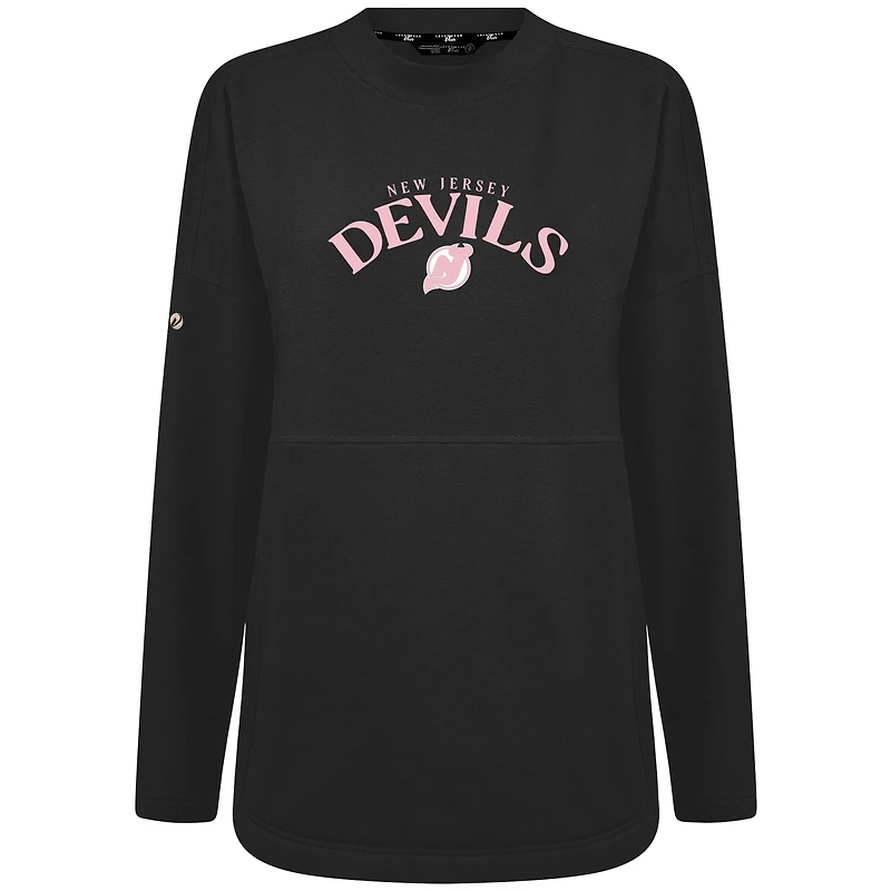 Sweat-shirt à col roulé arqué Beaudry pour la fête des mères Devils du New Jersey femme de Levelwear, noir