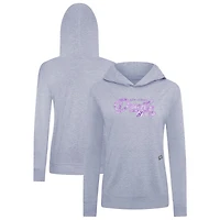 Sweat à capuche Levelwear gris chiné pour femme, modèle New Jersey Devils Hockey Fights Cancer Relay