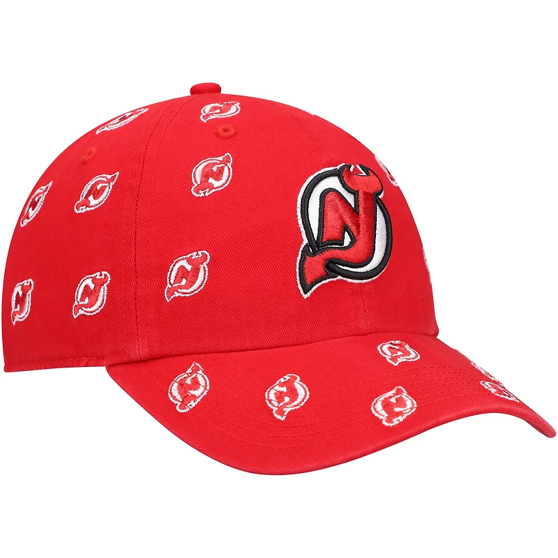 Casquette ajustable avec logo Clean Up Confetti Devils du New Jersey '47 rouge pour femme