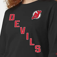 Women's Champion  Black New Jersey Devils 2-Hit Long Sleeve T-Shirt