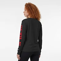 T-shirt à manches longues noir Champion New Jersey Devils pour femmes