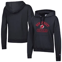 Sweat à capuche Champion noir pour femme, modèle Arched Pill Box, New Jersey Devils.