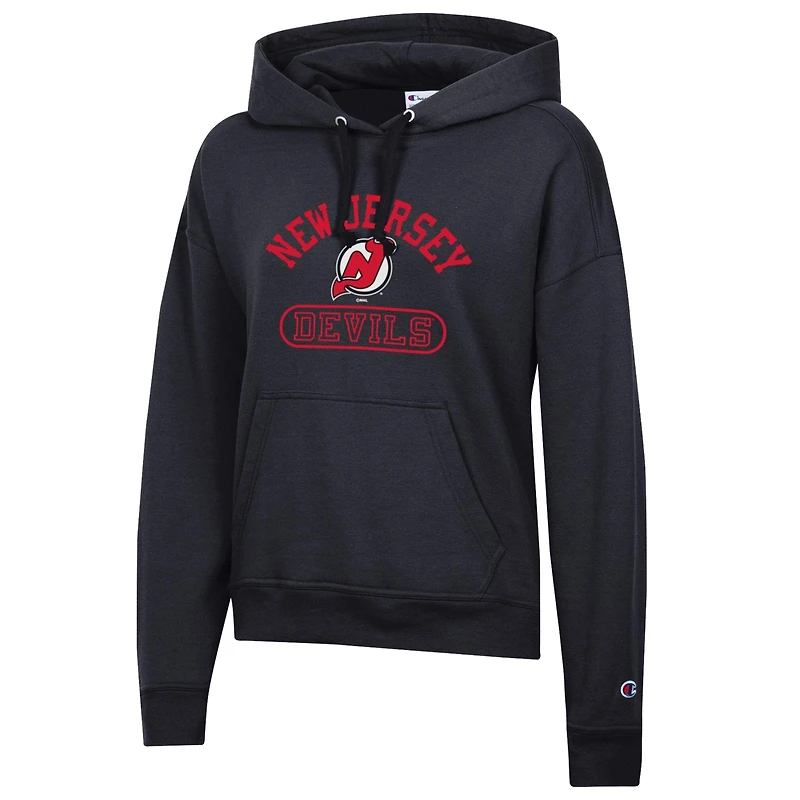 Women's Champion  Black New Jersey Devils Arched Pill Box Hoodie