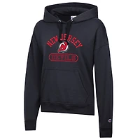 Women's Champion  Black New Jersey Devils Arched Pill Box Hoodie