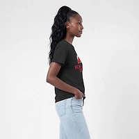 T-shirt noir Champion New Jersey Devils pour femmes avec logo Lockup
