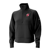Pull à demi-zip Columbia Black New Jersey Devils Wickhams Hills Raglan Omni-Wick pour femme