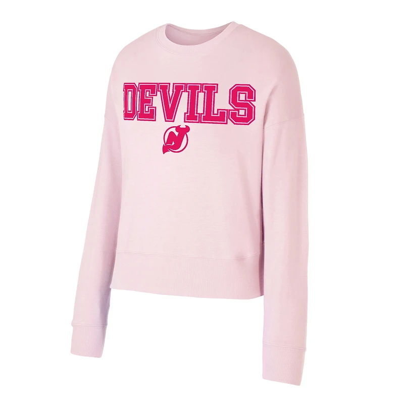 SweaTop rose ton sur Concepts Sport pour femme des Devils du New Jersey