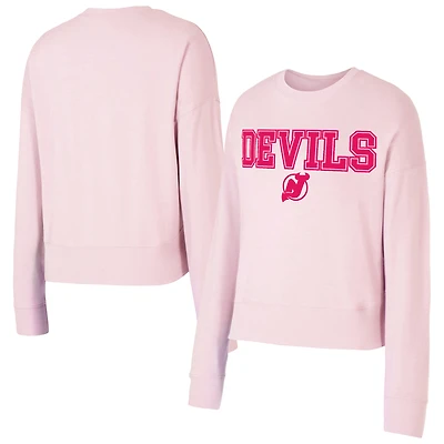 SweaTop rose ton sur Concepts Sport pour femme des Devils du New Jersey