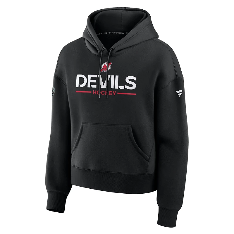 Women's Fanatics Black New Jersey Devils Authentic Pro Primary Pullover Hoodie