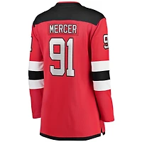 Women's Fanatics Dawson Mercer Red New Jersey Devils Home Breakaway