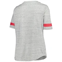 T-shirt à lacets grande taille Fanatics Heather Grey New Jersey Devils pour femmes