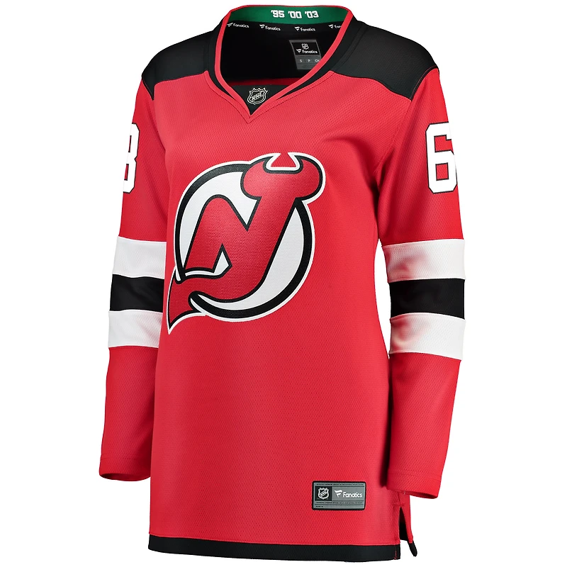Maillot de joueur échappé à domicile Fanatics Jesper Bratt rouge des Devils du New Jersey pour femmes