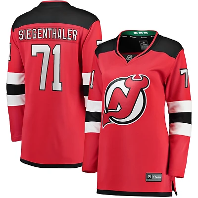 Women's Fanatics Jonas Siegenthaler Red New Jersey Devils Home Breakaway Player