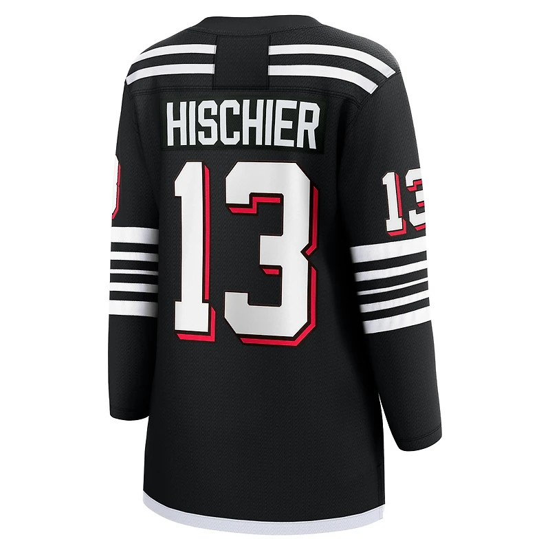 Women's Fanatics Nico Hischier Black New Jersey Devils Alternate Breakaway
