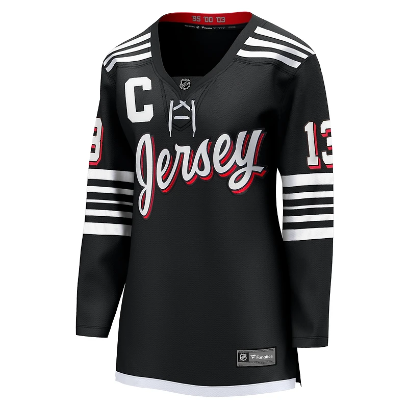 Fanatics pour femmes Nico Hischier noir New Jersey Devils Alternate Premier Breakaway Player Maillot