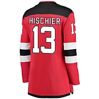 Women's Fanatics Nico Hischier Red New Jersey Devils Breakaway Home Player