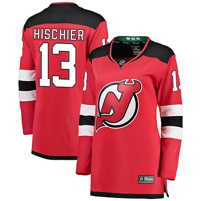 Women's Fanatics Nico Hischier Red New Jersey Devils Breakaway Home Player